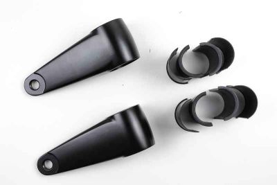 Lamp holder aluminum cast 36 38,5 41 mm fork diameter black or silver