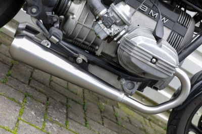 BMW R65 Monolever Bobber short 2-2 exhaust with ABE