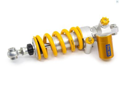 Öhlins STX46 silber/gelb Länge 374mm +7/-5, Zugstufe & Druckstufe & Federvorspannung hydr. einstellbar