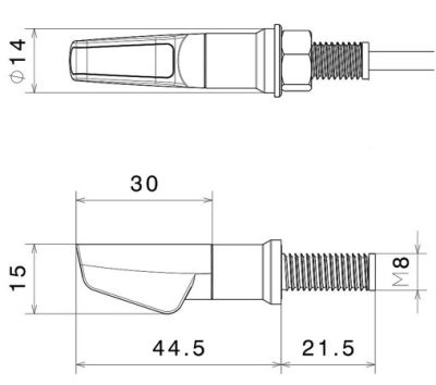 Rizoma LED Blinker Leggera schwarz