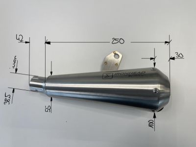 R45 R65 R80 R100 Universal Edelstahl Endschaldämpfer mit E-Prüfzeichen *