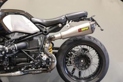 BMW R nineT 14-16 Akrapovic exhaust slip-on titanium top mounted silver