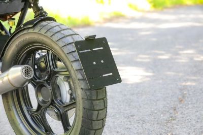 BMW K75 K100 Monolever licence plate holder in the centre of the rear wheel drive