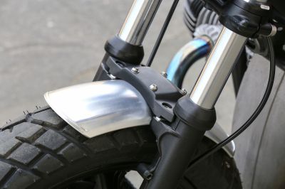 Aluminium front fender universal length 380mm, width 114mm