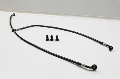 Brake line kit Stahlflex total length 800 mm black including 3x banjo bolt M10x1