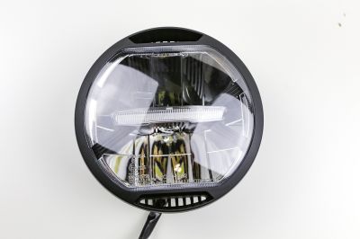 LED Hauptscheinwerfer 6 1/2 Zoll seitliche Befestigung schwarz