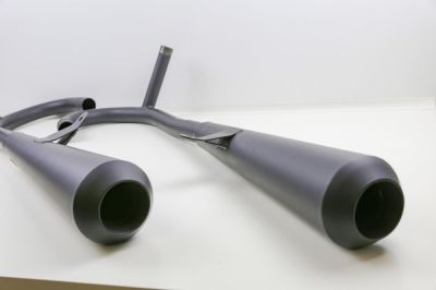 2-1 slip on exhaust arrangement completely black weakly ceramics coat