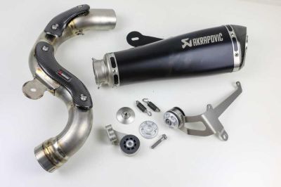 BMW R nineT 17-20 Akrapovic exhaust slip-on titanium top mounted black