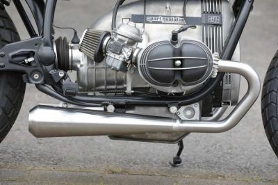 BMW R80 R100 Monolever Bobber Short 2-2 Komplettanlage mit ABE