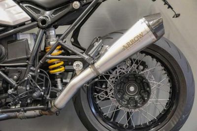 BMW R nineT 14-20 exhaust Arrow X-Kone Slip on with ABE deep mounting