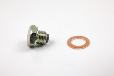 Magnetic gearbox and final drive oil drain plug M14 x 1,5mm with sealing ring
