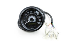 Daytona Velona 60 Speedometer 200 km/h, black