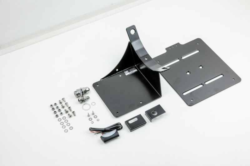 BMW R65 R80 R100 Monolver Twinshock license plate holder at the side with TÃœV certificate