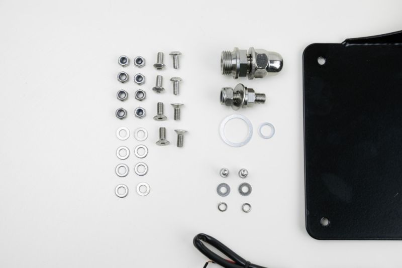 BMW R65 R80 R100 Monolver Twinshock license plate holder at the side with TÃœV certificate