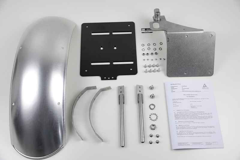 BMW Paralever Bobber mudguard license plate holder kit with TÜV certificate
