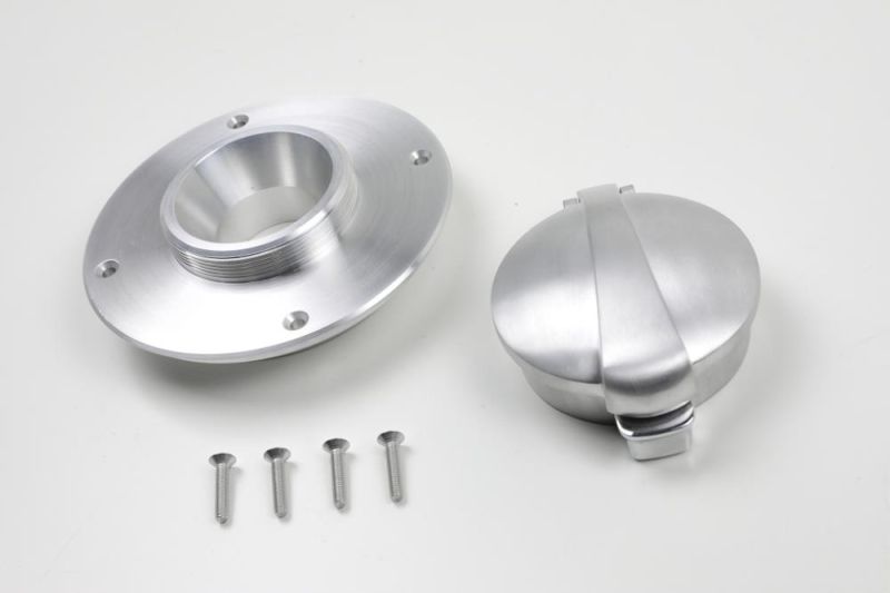 Tankdeckel Monza für BMW K75/100/1100 Modelle inklusive Adapter in Alu gebürstet