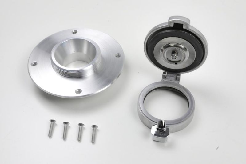 Tankdeckel Monza für BMW K75/100/1100 Modelle inklusive Adapter in Alu gebürstet