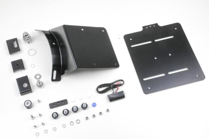 BMW R65 R80 R100 Monolver Twinshock license plate holder at the side with TÃœV certificate