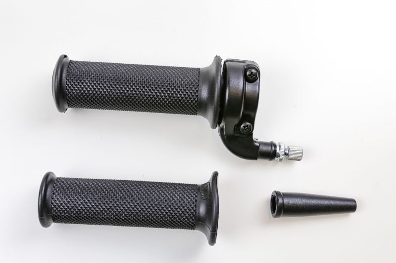 Throttle grip Moto with adjuster for one cable