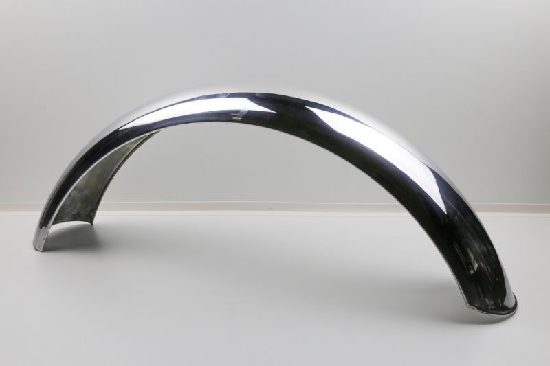 Aluminium rear fender polished, length 1000mm, width 145mm