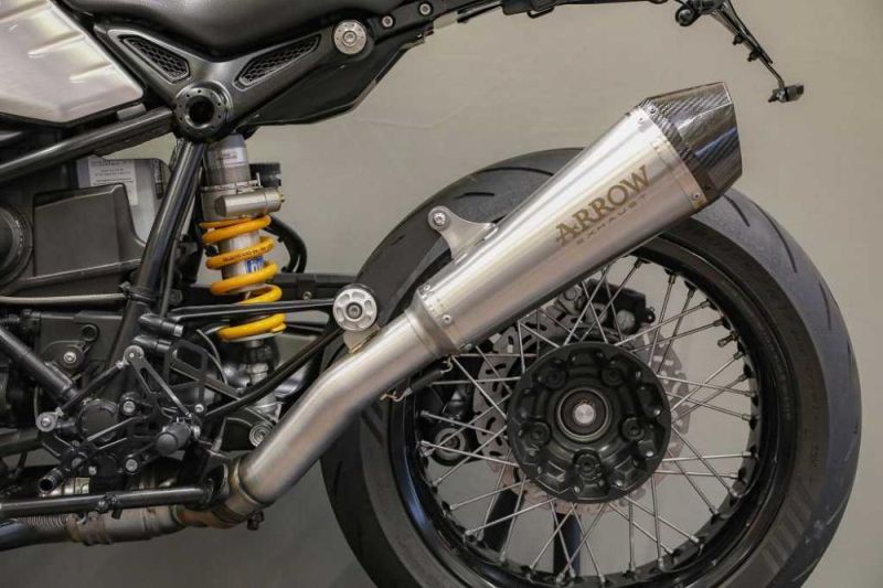 BMW R nineT 14-20 exhaust Arrow X-Kone Slip on with ABE deep mounting