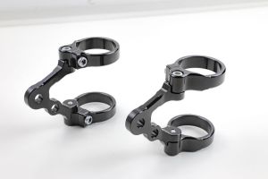 Lampenhalter CNC gefräst mit Blinkeraufnahme für 38,5mm Gabeldurchmesser