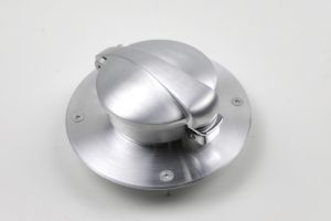 Monza tank cap for BMW K75/100/1100 models including adapter in brushed aluminum