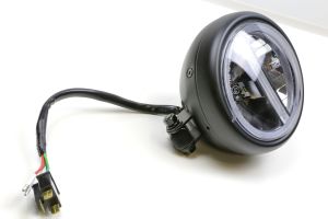 LED-Scheinwerfer 5 3/4 Zoll mit TFL, schwarz, E-geprüft