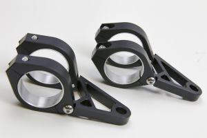 CNC Alu Lampenhalter Set für 35-37 mm Durchmesser, schwarz