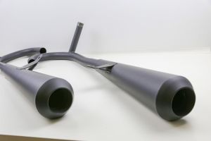 Auspuff Y-Rohr schwarz matt keramikbeschichten