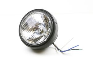 Small 165 mm headlight with side mounting