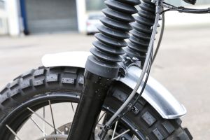 BMW R nineT aluminium front fender, mounted under fork stabilizer, length 380mm, width 114mm