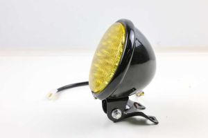 Zusatzscheinwerfer Oldschool 5 Zoll gelb mit Halterung