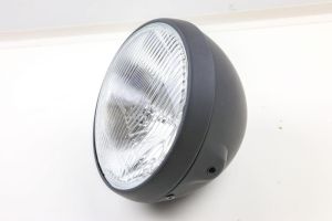 Scheinwerfer 7 Zoll British-Style seitliche Befestigung black